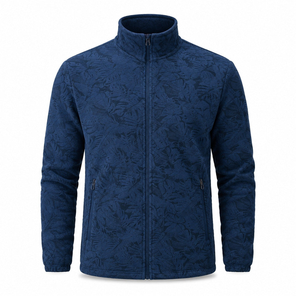 Coniston men's textured fleece midlayer - navy white