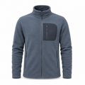 Keswick men's fleece midlayer - slate blue white