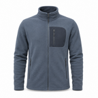 Keswick men's fleece midlayer - slate blue white