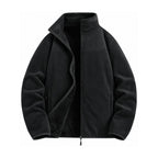 Warkworth fleece midlayer — men black front