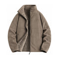 Warkworth fleece midlayer — men brown front