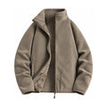 Warkworth fleece midlayer — women brown front