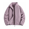 Warkworth fleece midlayer — women purple front