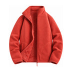 Warkworth fleece midlayer — women red front
