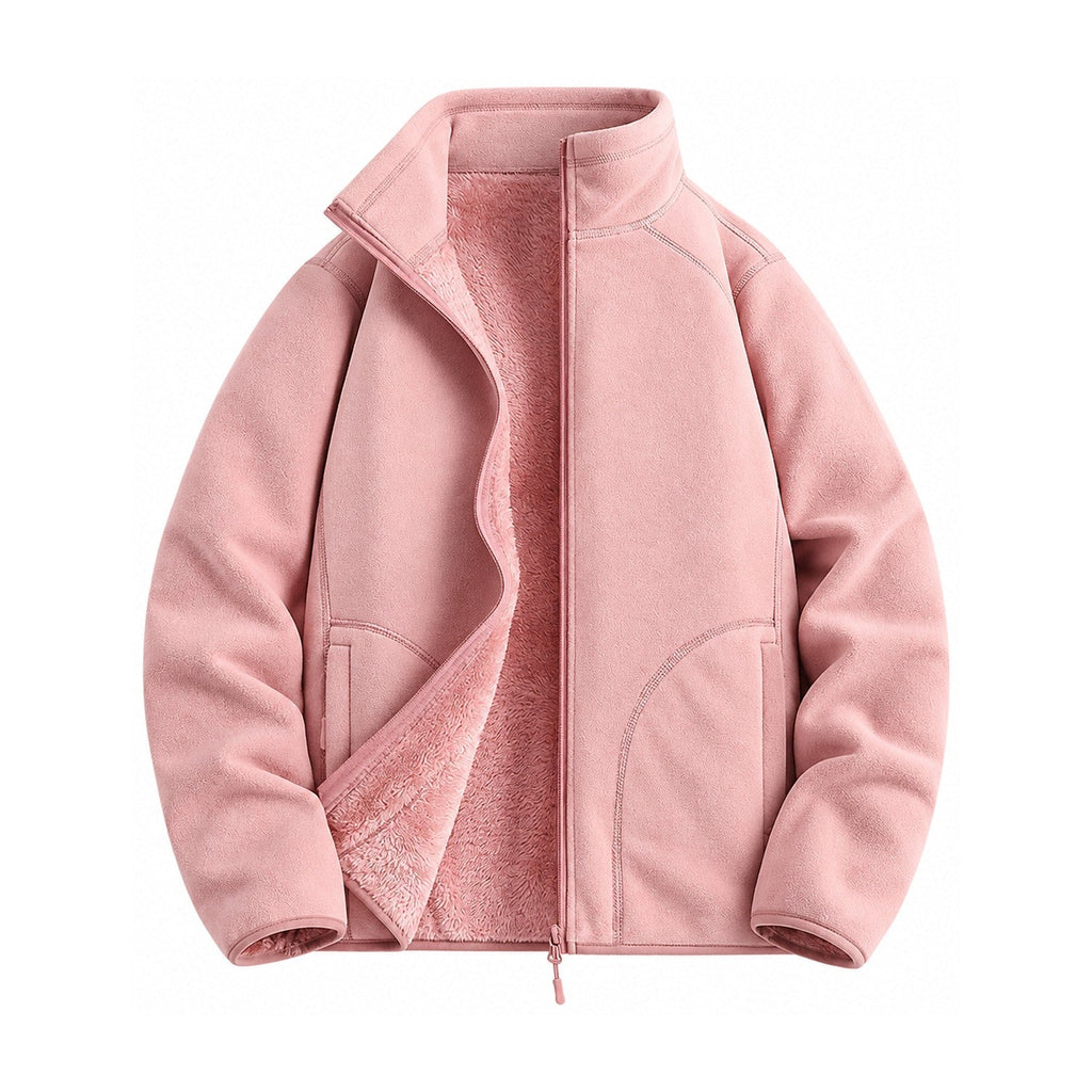 Warkworth fleece midlayer — women blush pink front