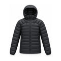 Danby lightweight hooded down jacket — black front