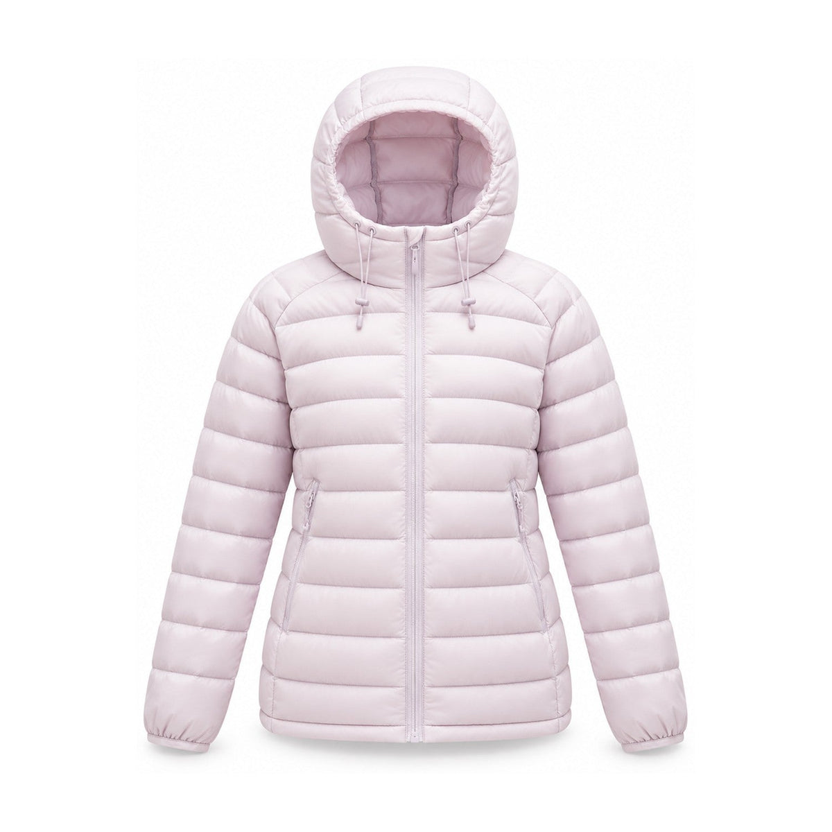 Danby lightweight hooded down jacket — blush pink front