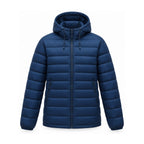 Danby lightweight hooded down jacket — navy front