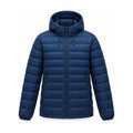 Danby lightweight hooded down jacket — navy front