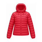 Danby lightweight hooded down jacket — red front
