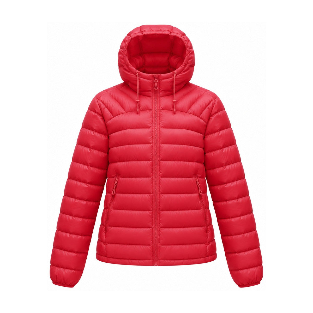 Danby lightweight hooded down jacket — red front