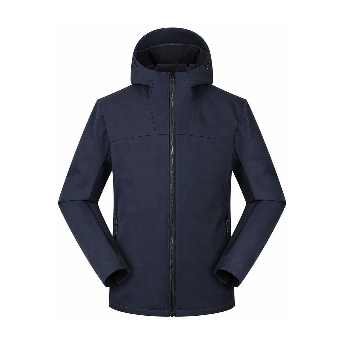 Farndale hooded softshell jacket — navy front