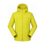 Farndale hooded softshell jacket — yellow front