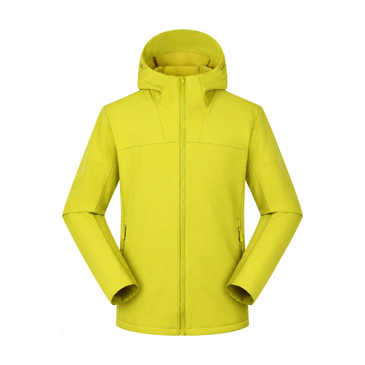 Farndale hooded softshell jacket — yellow front