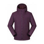 Farndale hooded softshell jacket — purple front
