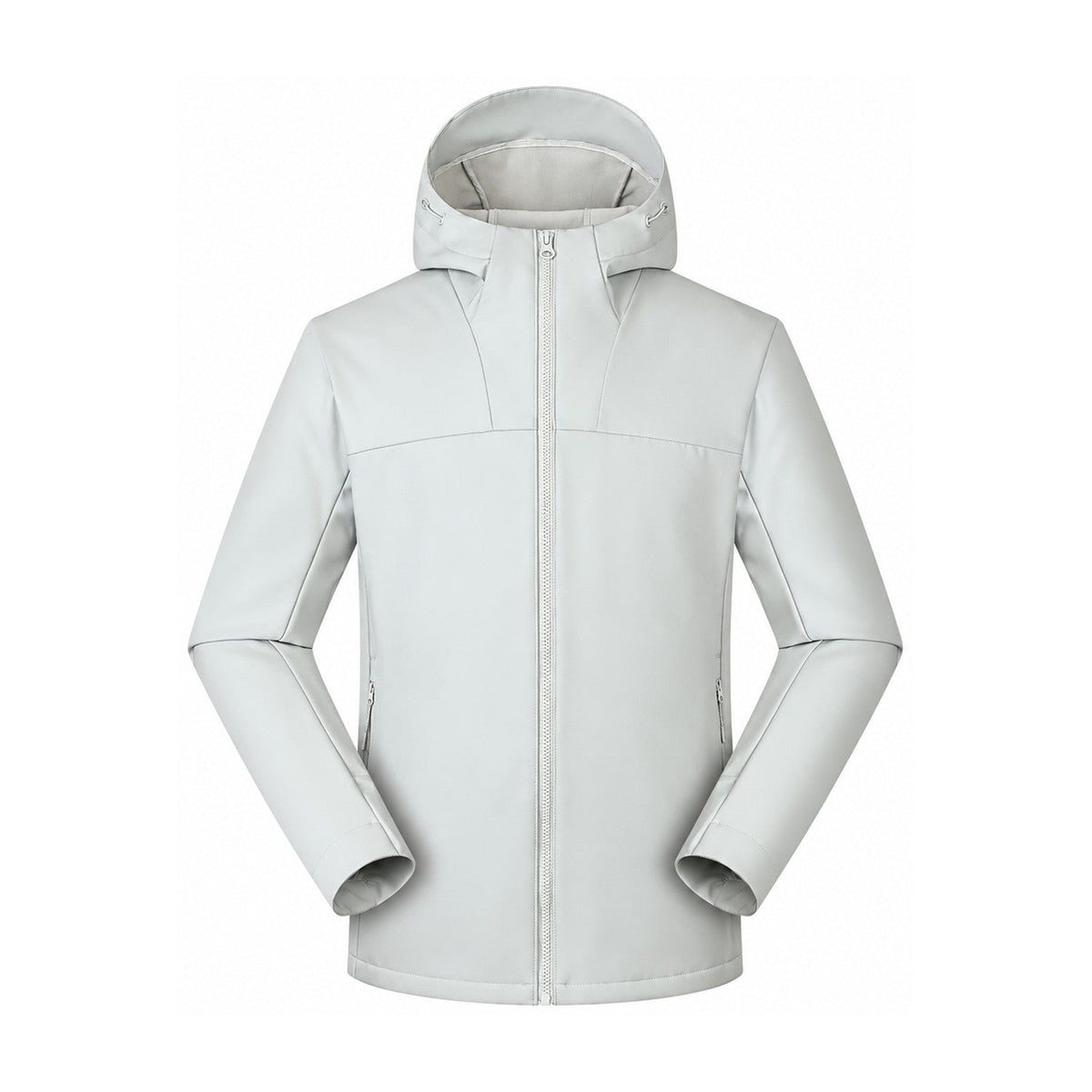 Farndale hooded softshell jacket — light grey front
