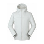 Farndale hooded softshell jacket — light grey front