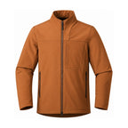 Allendale stand-collar softshell jacket — stand orange front