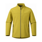 Allendale stand-collar softshell jacket — stand yellow front
