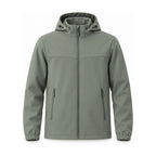 Bilsdale men's hooded softshell jacket — sage green front