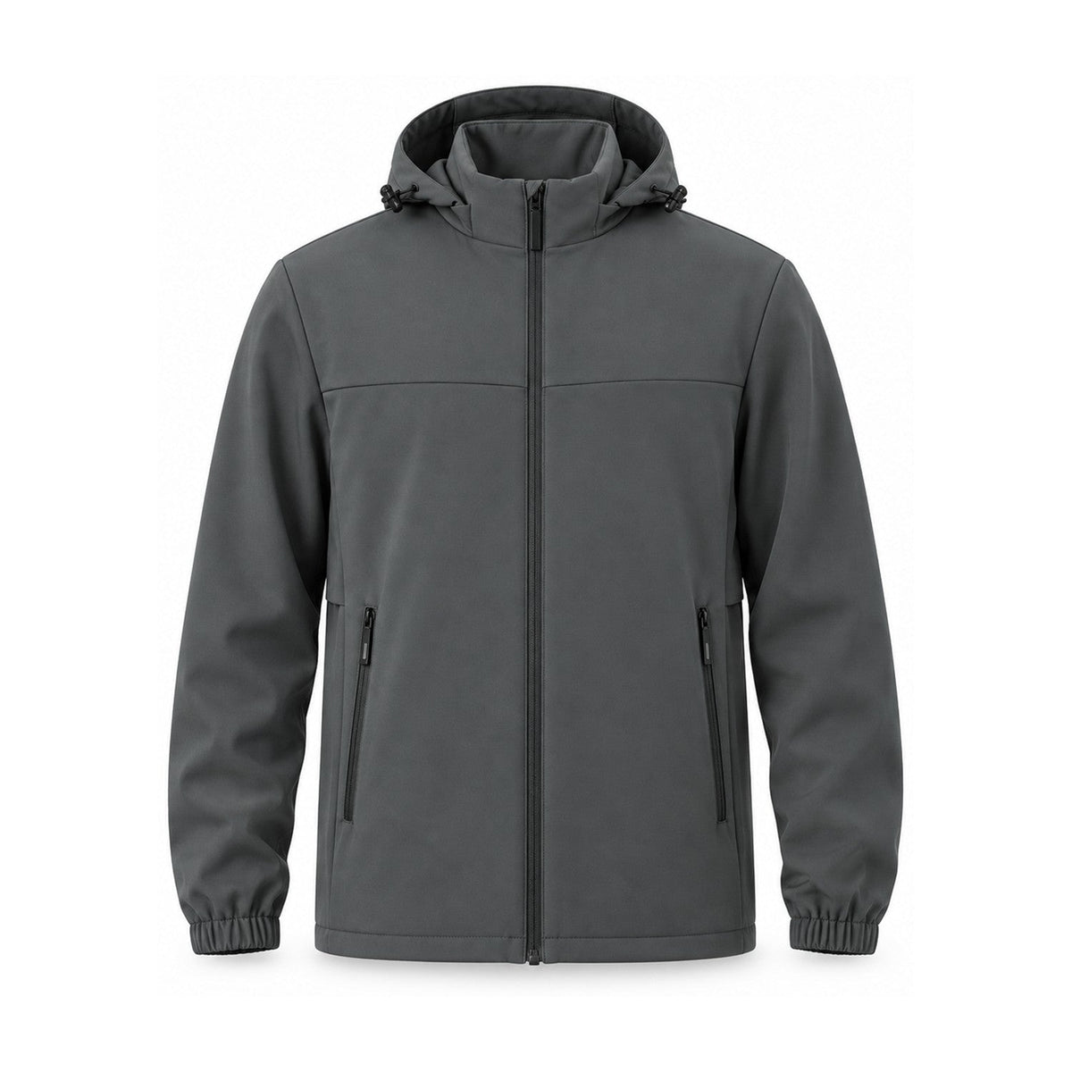Bilsdale men's hooded softshell jacket — dark grey front