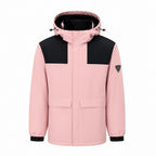 Wharfedale women's heated hooded jacket in Blush Pink, front view
