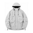 Coverdale men's hooded utility jacket — grey front
