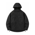 Coverdale men's hooded utility jacket — black front
