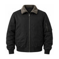 Airedale men's cotton fleece-lined bomber jacket — black front