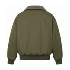 Airedale men's cotton fleece-lined bomber jacket — olive back