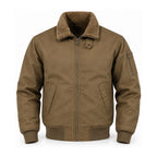 Hawkshead men's fleece-lined bomber jacket - khaki front