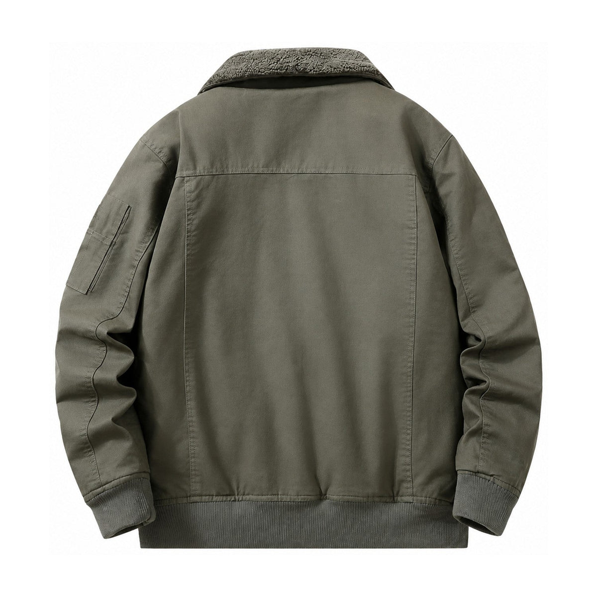 Sedbergh men's fleece-lined bomber jacket — olive back