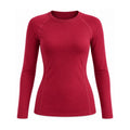 Acomb women's merino wool base layer - burgundy