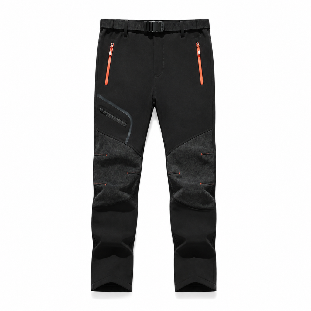 AC200001 men's fleece-lined softshell trousers — black