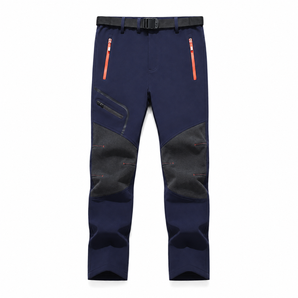 AC200001 men's fleece-lined softshell trousers — navy