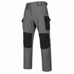 Dovedale men's fleece-lined cargo walking trousers: Grey front view