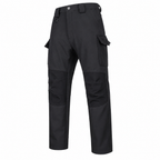 Dovedale men's fleece-lined cargo walking trousers: Black front view