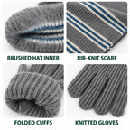 Alnmouth women's striped winter set – details