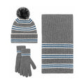 Alnmouth women's striped winter set – grey front