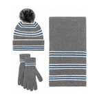 Alnmouth women's striped winter set – grey front