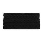 Aysgarth cable-knit earwarmer headband – black