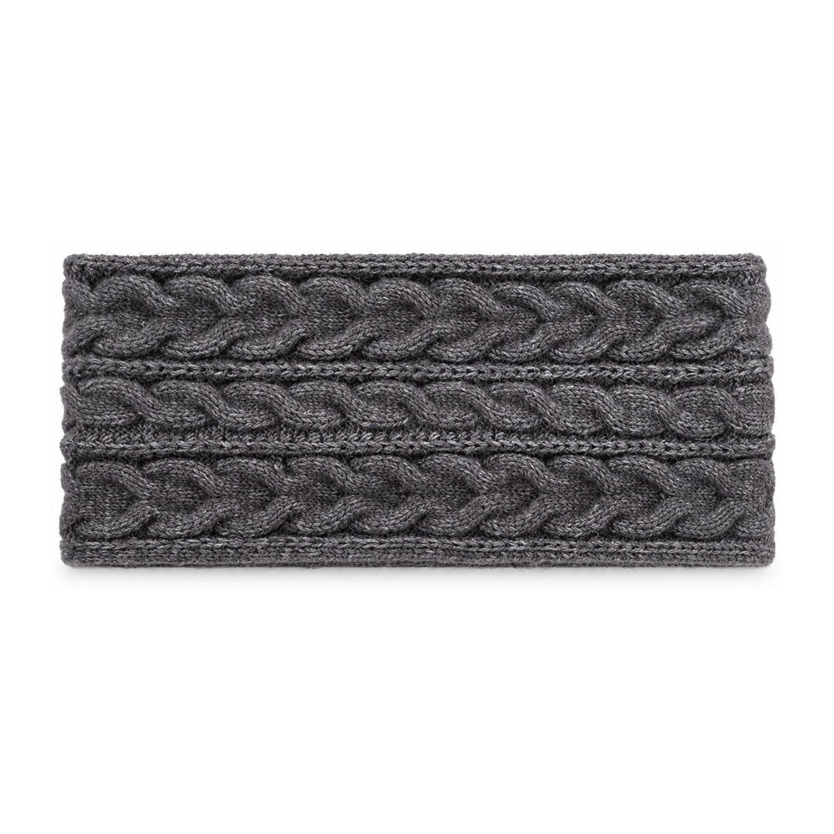 Aysgarth cable-knit earwarmer headband – grey