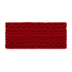 Aysgarth cable-knit earwarmer headband – red