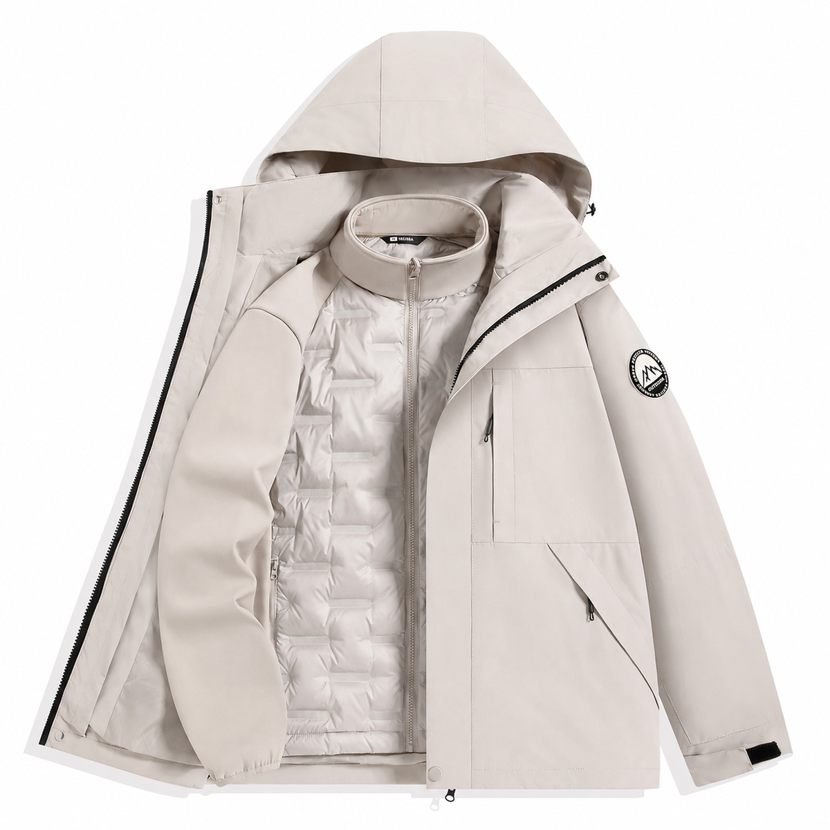 Angular Core AC102006 Ice Grey 3-in-1 waterproof jacket with detachable down liner