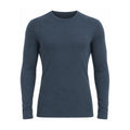 Birtley Men's Merino Wool Base Layer in Blue Grey – white background