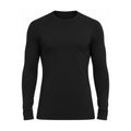 Birtley Men's Merino Wool Base Layer in Black – white background