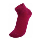 Elsdon Merino Blend Ankle Socks in Burgundy