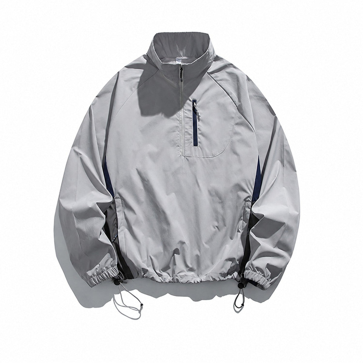 Grizedale men's smock jacket in Light Grey on white