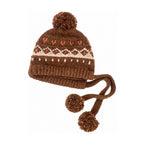 Harbottle women's Fair Isle bobble hat – Brown