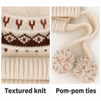 Harbottle women's Fair Isle bobble hat – detail